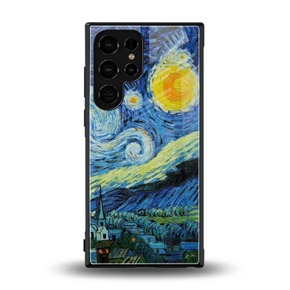 Starry night back phone cover | glass case for samsung galaxy s24 ultra