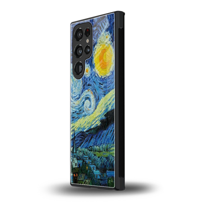 Starry night samsung galaxy s24 ultra mobile cover | shockproof glass phone case