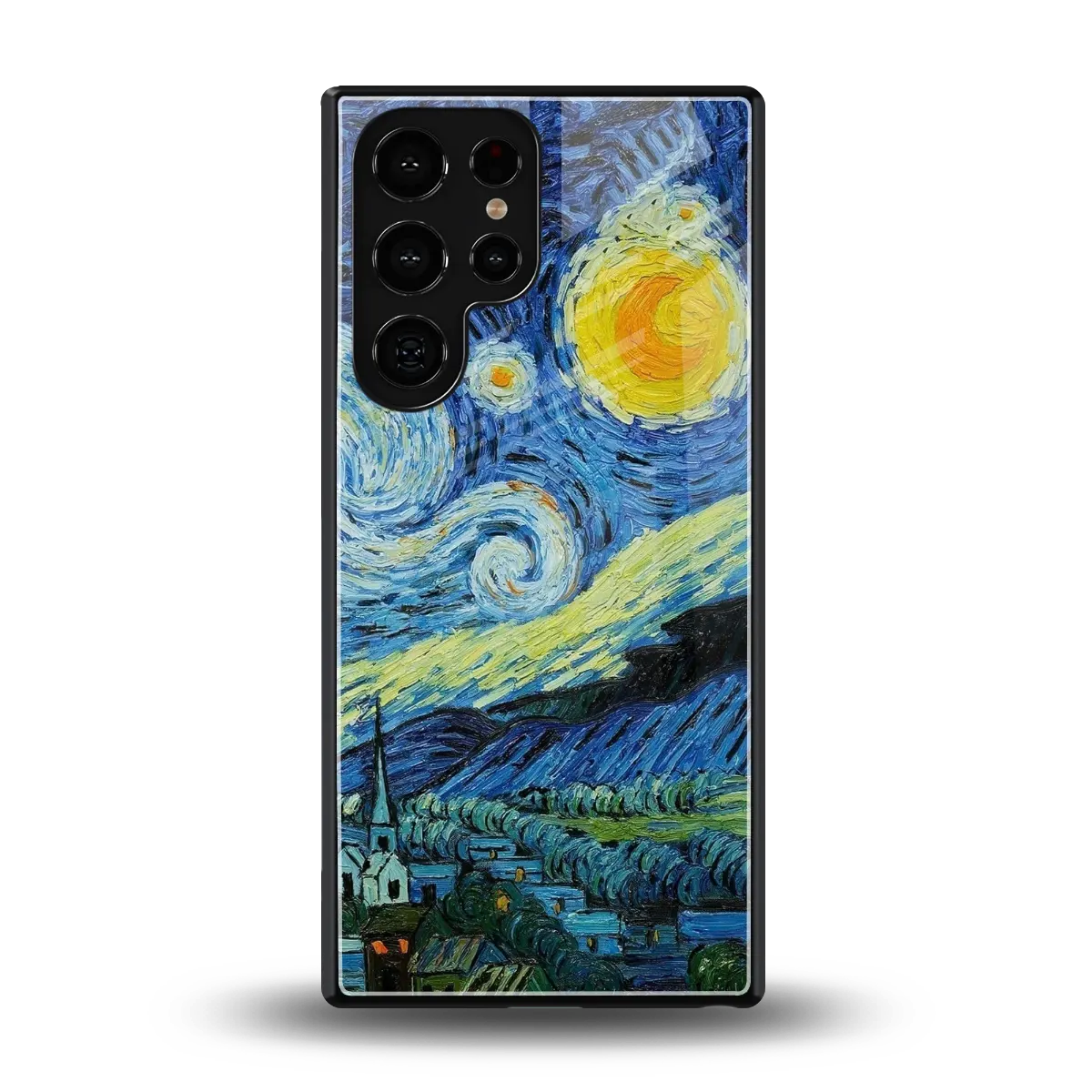 Starry night back phone cover | glass case for samsung galaxy s25 ultra