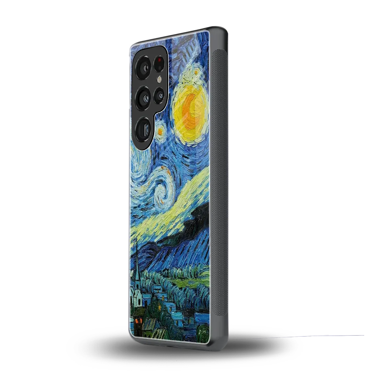 Starry night samsung galaxy s25 ultra mobile cover | shockproof glass phone case