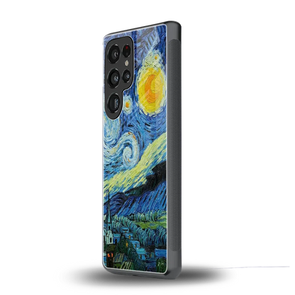Starry night samsung galaxy s25 ultra mobile cover | shockproof glass phone case