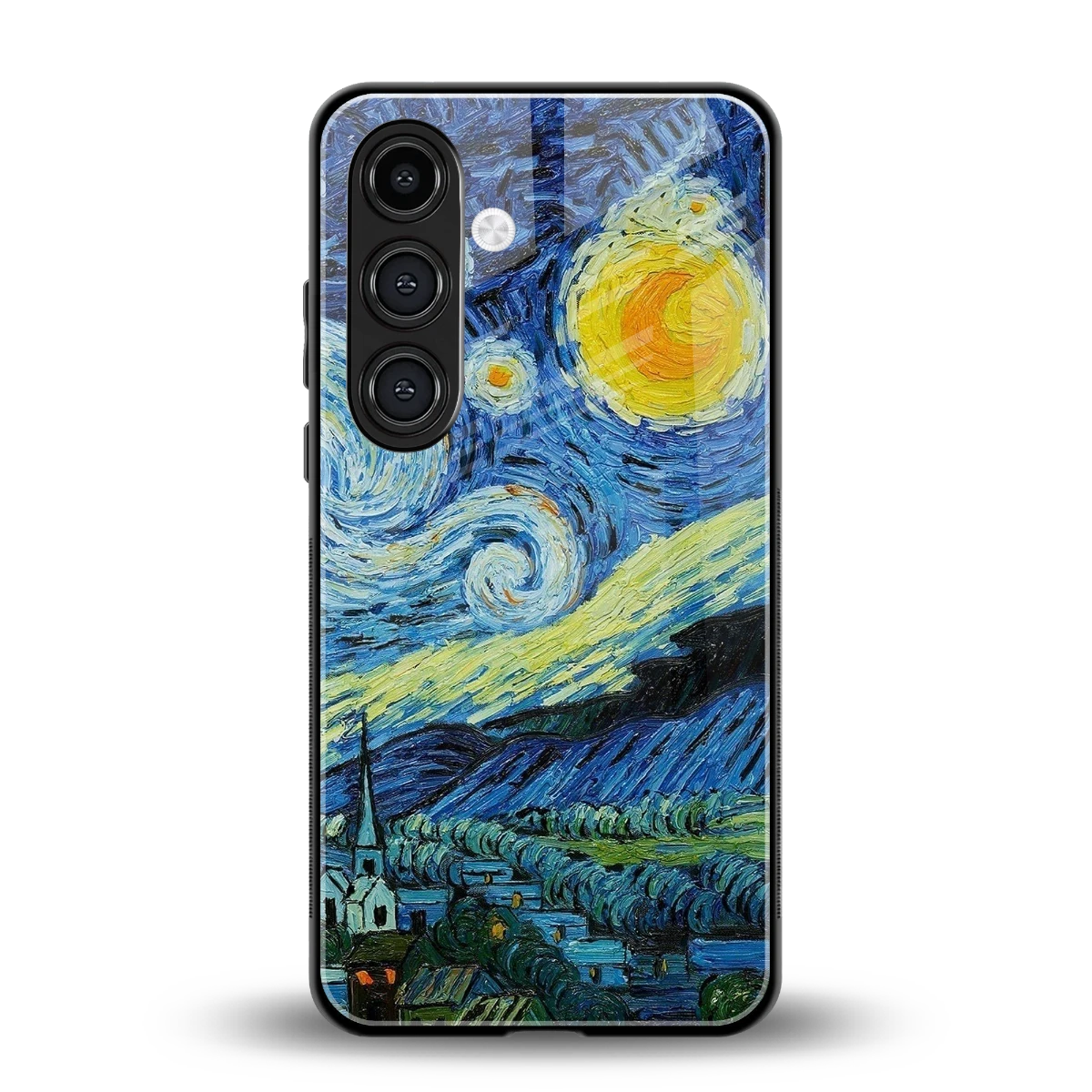 Starry night back phone cover | glass case for samsung galaxy s25 fe