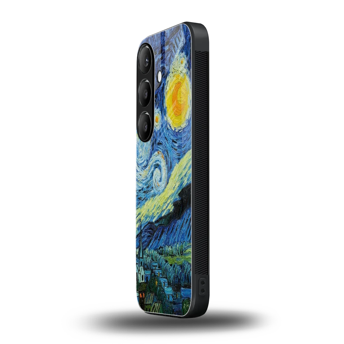 Starry night samsung galaxy s25 fe mobile cover | shockproof glass phone case