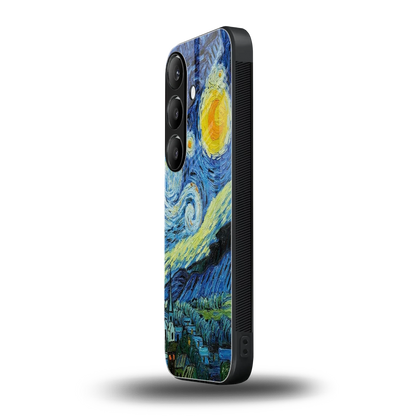 Starry night samsung galaxy s25 fe mobile cover | shockproof glass phone case