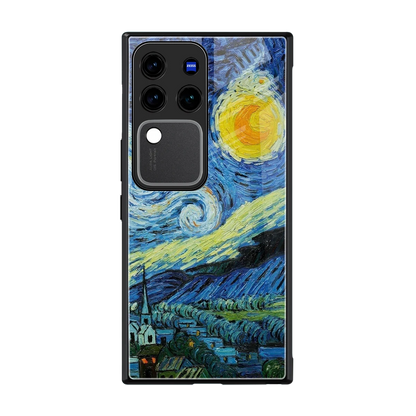 Starry night back phone cover | glass case forvivo v30 pro
