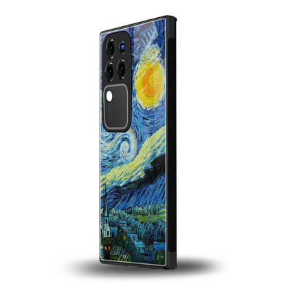 Starry nightvivo v30 pro mobile cover | shockproof glass phone case