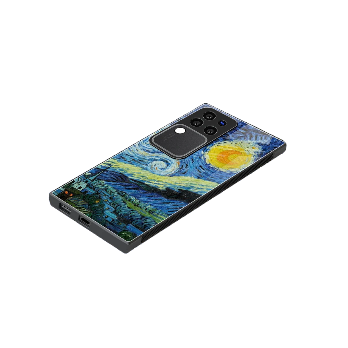 Starry night stylish phone case forvivo v30 pro | glossy glass and slim fit