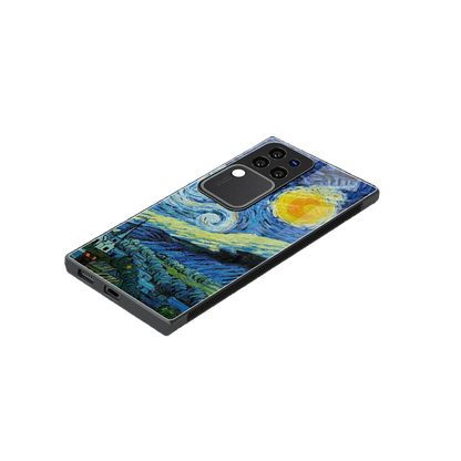 Starry night stylish phone case forvivo v30 pro | glossy glass and slim fit