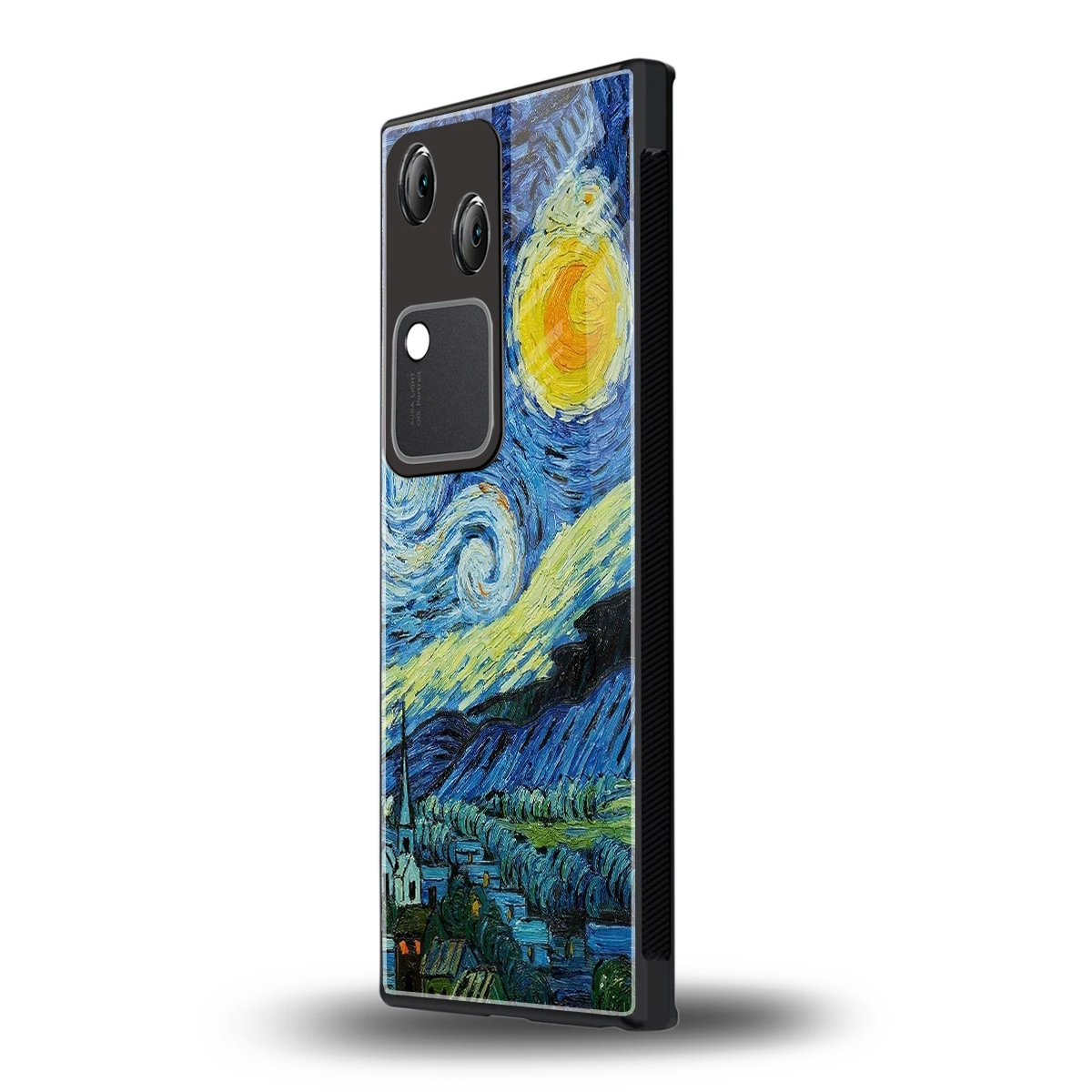 Starry night vivo v30 mobile cover | shockproof glass phone case