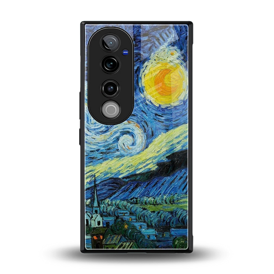 Starry night back phone cover | glass case for vivo v40 pro