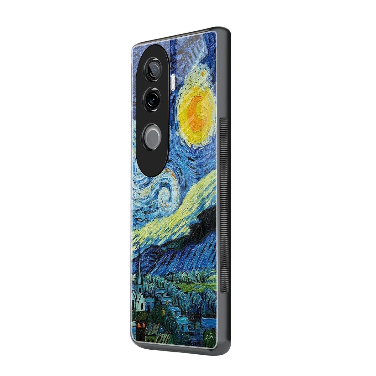 Starry night vivo v40e mobile cover | shockproof glass phone case