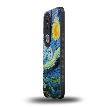 Starry night vivo v50 mobile cover | shockproof glass phone case