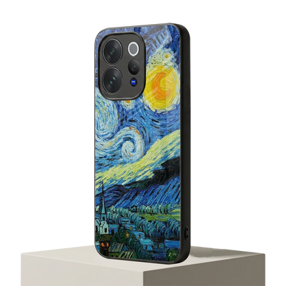 Starry night vivo v70 elite mobile cover | shockproof glass phone case