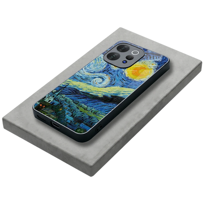 Starry night stylish phone case for vivo v70 elite | glossy glass and slim fit