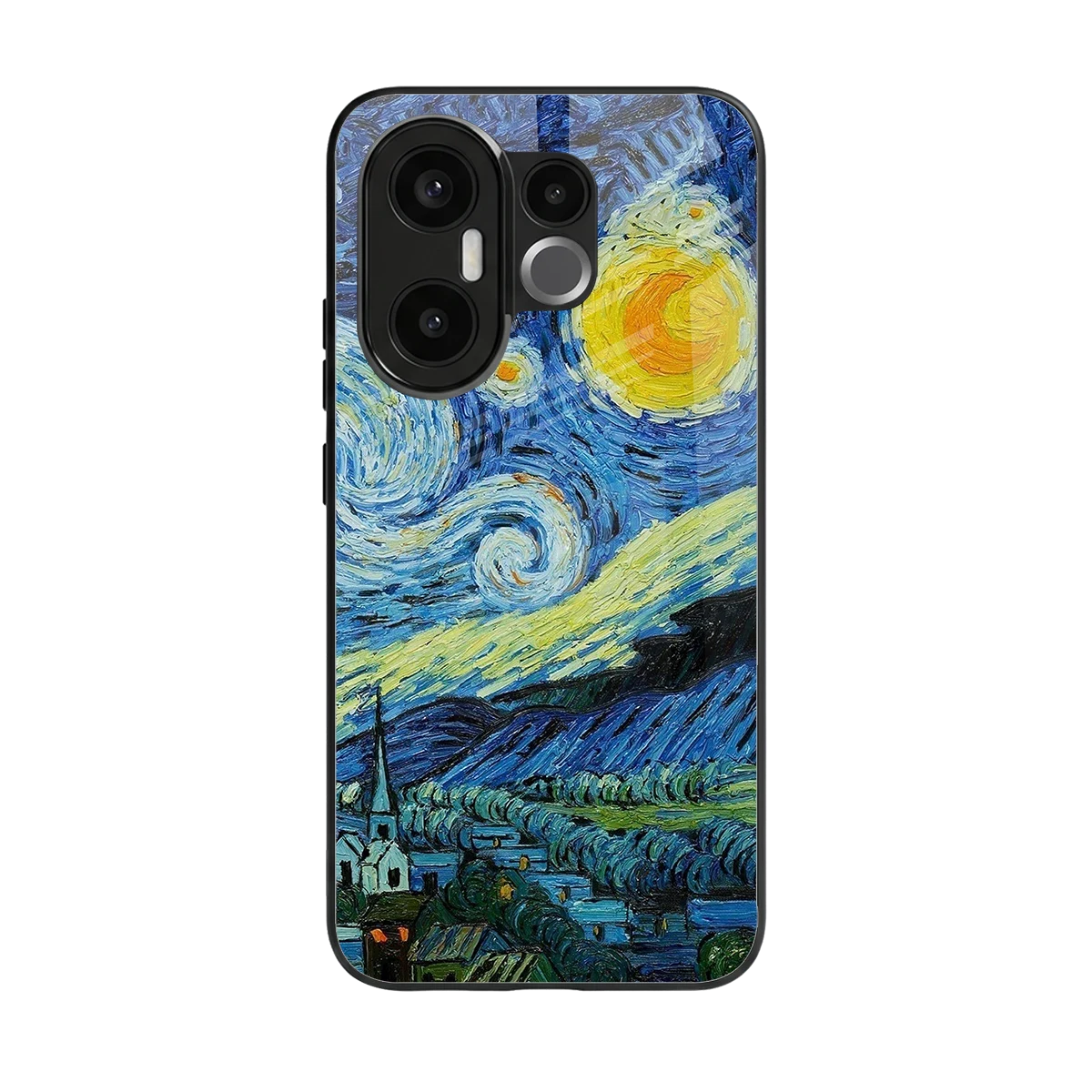 Starry night back phone cover | glass case for vivo x200 fe