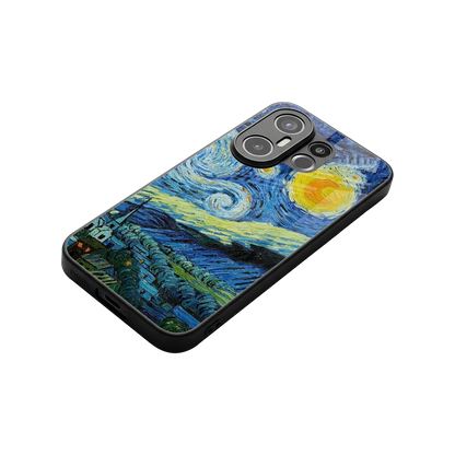 Starry night stylish phone case for vivo x200 fe | glossy glass and slim fit