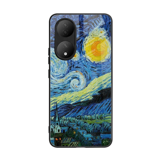 Starry night back phone cover | glass case for Vivo-y100