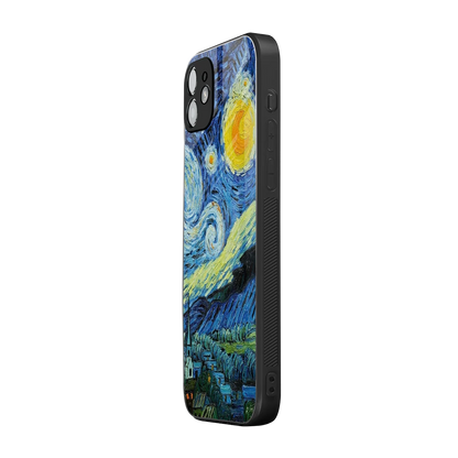 Starry night iphone 11 mobile cover | shockproof glass phone case