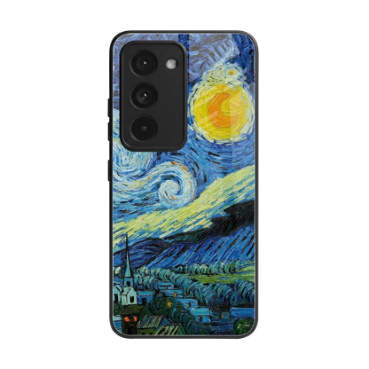 Starry night back phone cover | glass case for redmi 15 5g