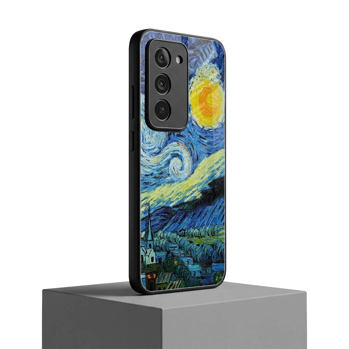 Starry night redmi 15 5g mobile cover | shockproof glass phone case