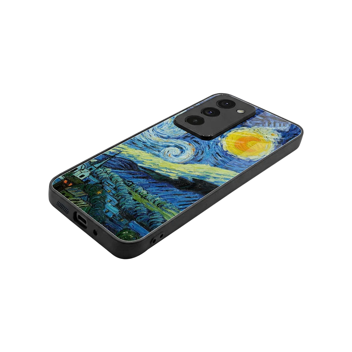 Starry night stylish phone case for redmi 15 5g | glossy glass and slim fit