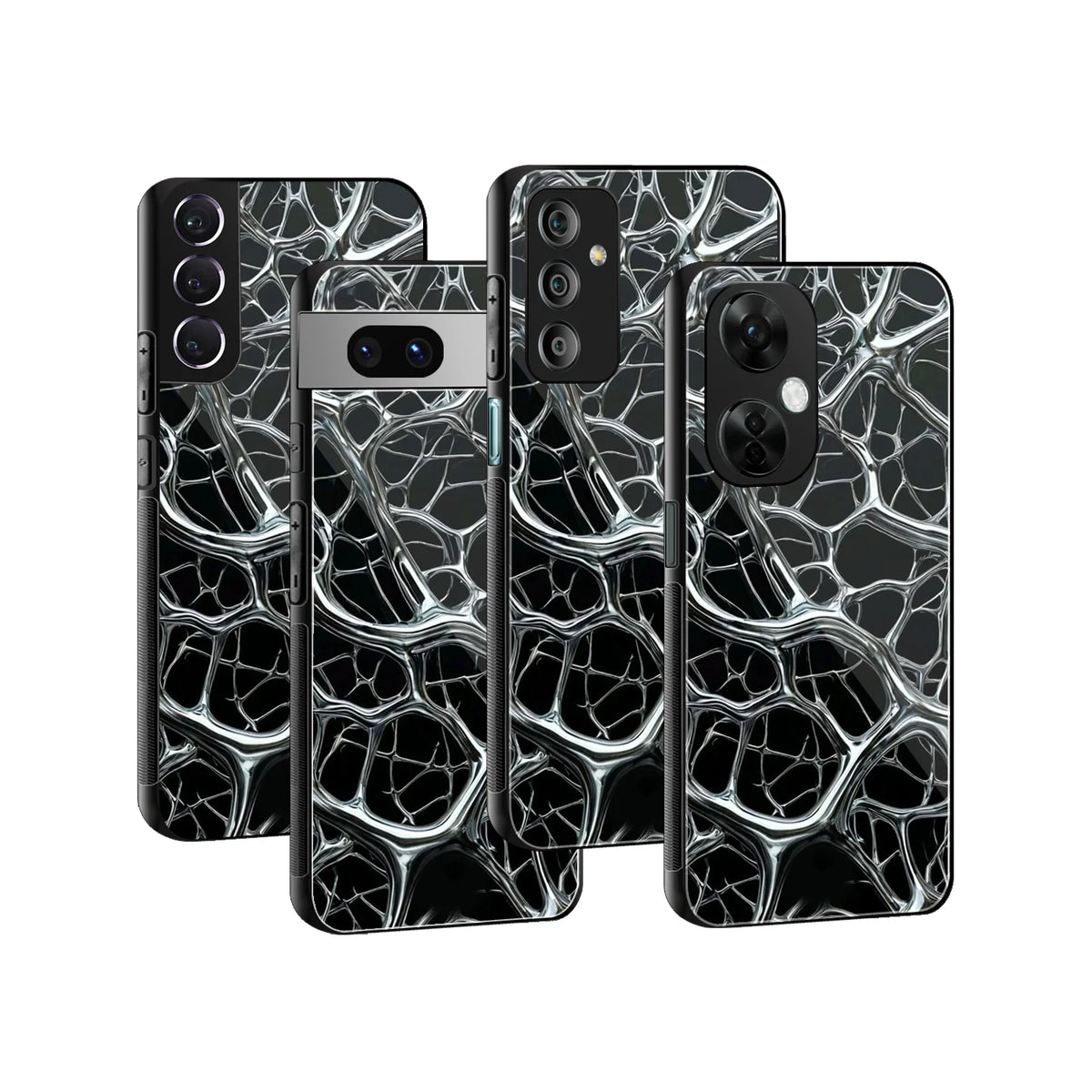 Stylish Glass Back Case for All Smartphones iPhone, Samsung, OnePlus, Pixel, Redmi, Oppo, Vivo, Motorola