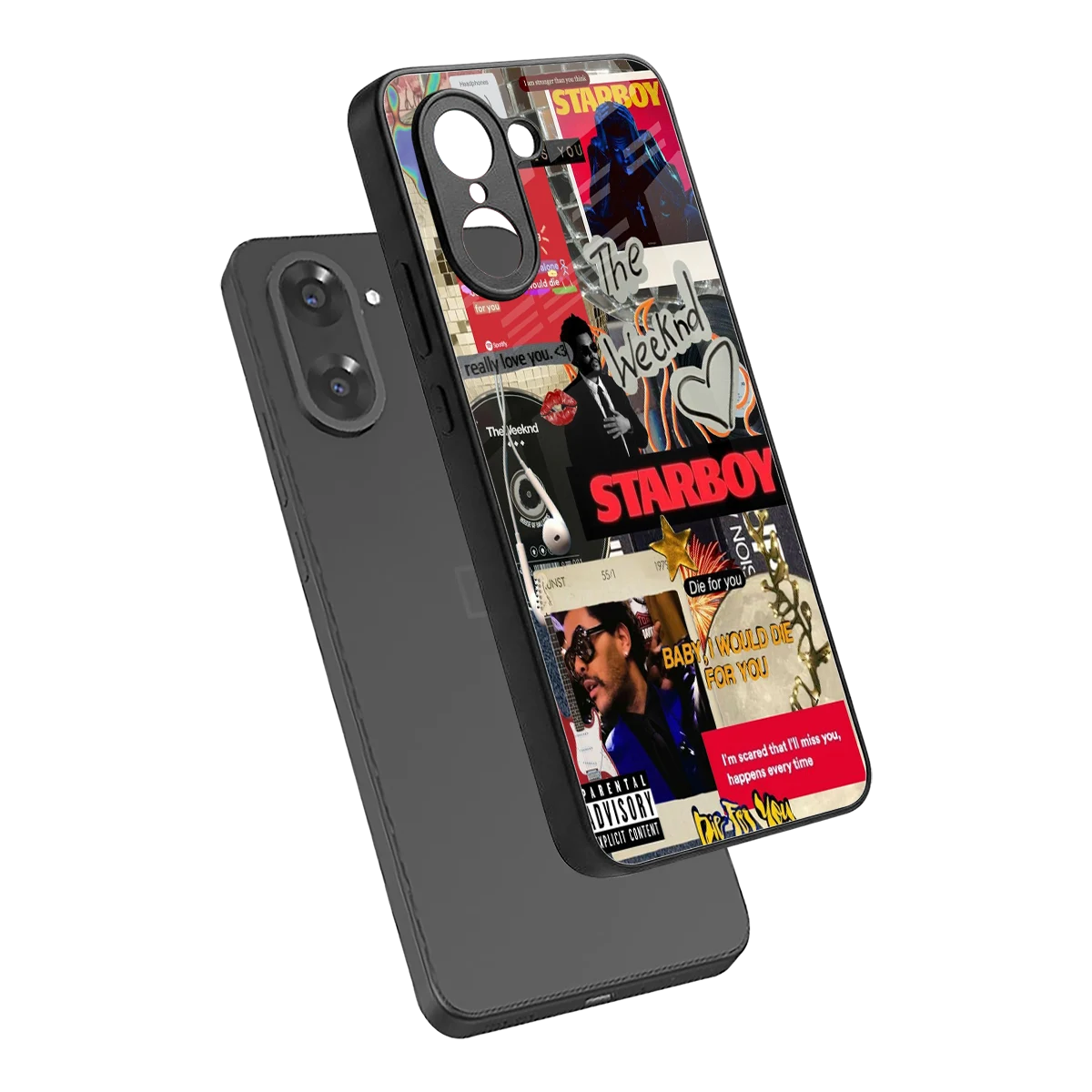 Stellar Starboy sleek oneplus nord ce5 5g cover with tempered glass back and TPU edges