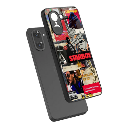 Stellar Starboy sleek oneplus nord ce5 5g cover with tempered glass back and TPU edges