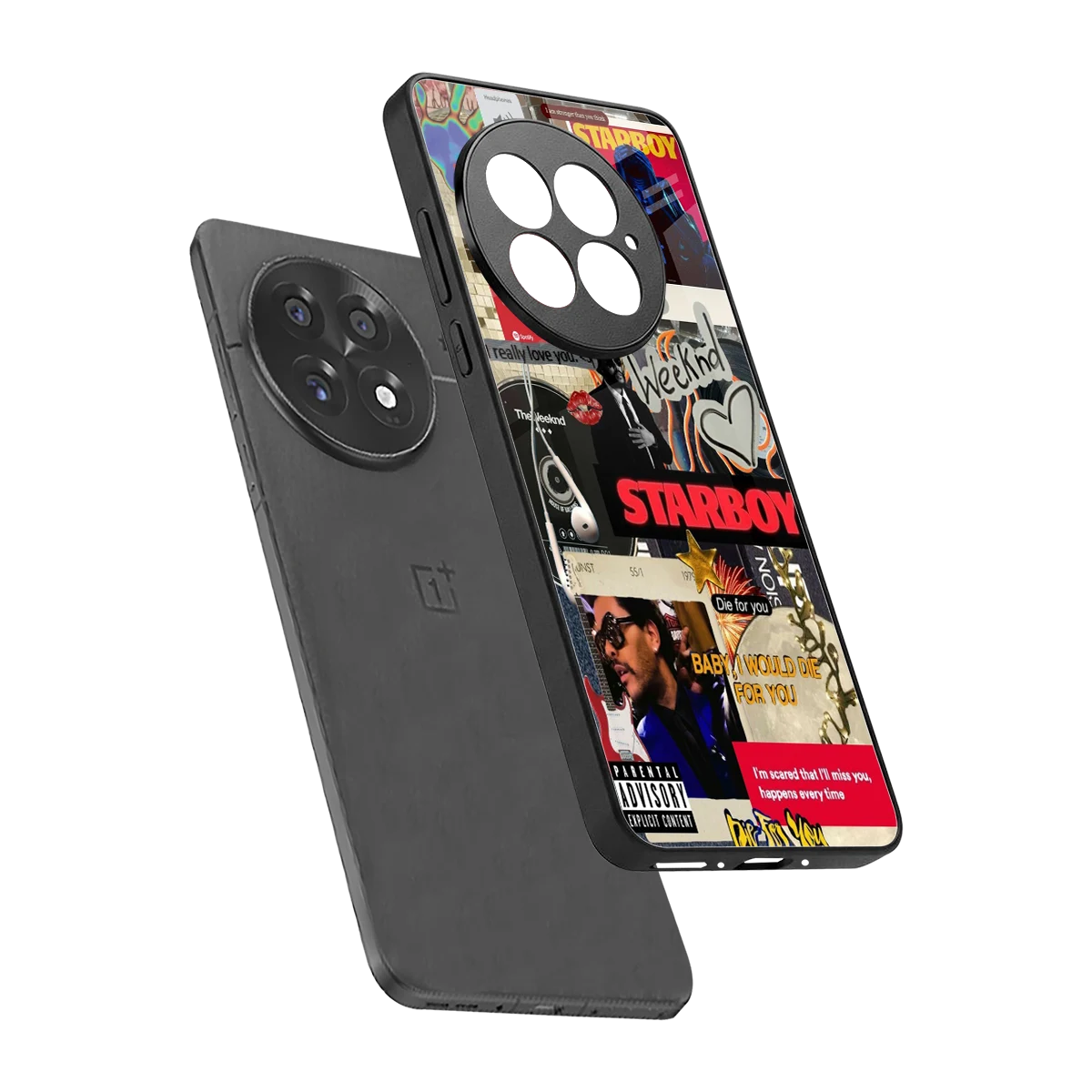 Stellar Starboy sleek oneplus 13 cover with tempered glass back and TPU edges