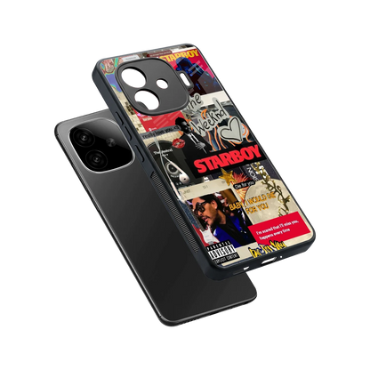 Stellar Starboy sleek iqoo neo 10r 5g cover with tempered glass back and TPU edges