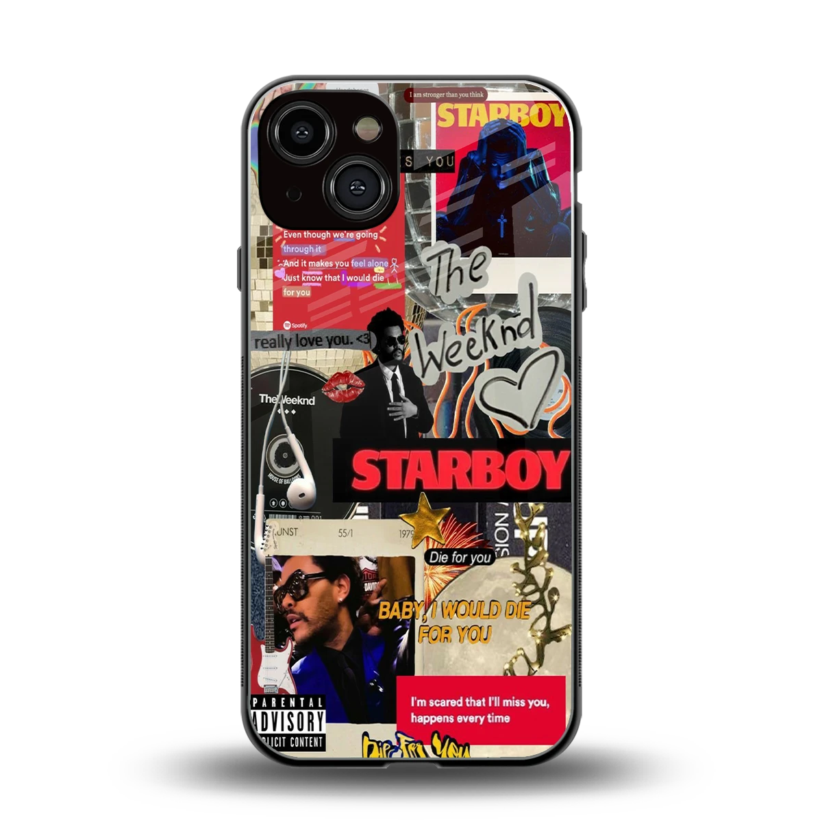 Stellar Starboy back phone cover | glass case for iphone 13