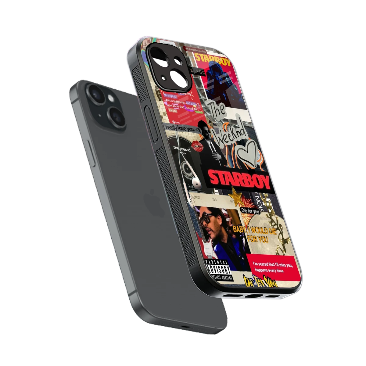 Stellar Starboy sleek iphone 14 plus cover with tempered glass back and TPU edges