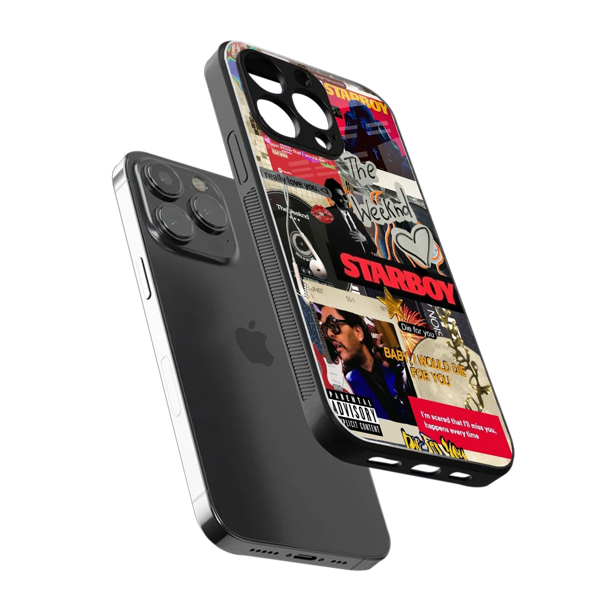 Stellar Starboy sleek iphone 15 pro cover with tempered glass back and TPU edges