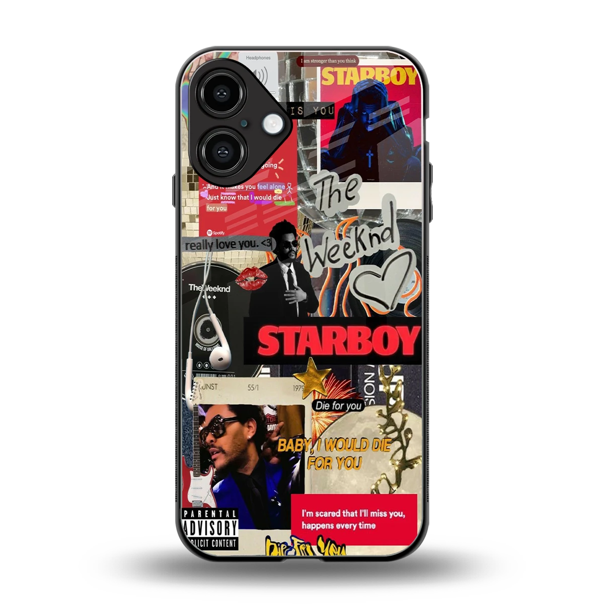 Stellar Starboy back phone cover | glass case for iphone 16 plus