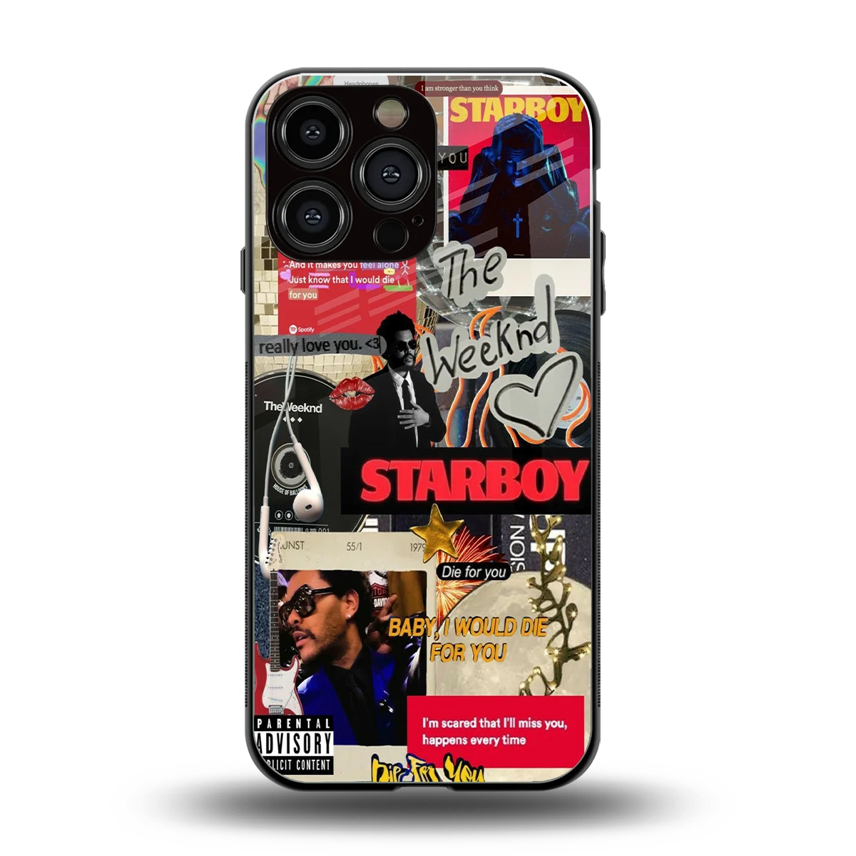 Stellar Starboy back phone cover | glass case for iphone 16 pro max
