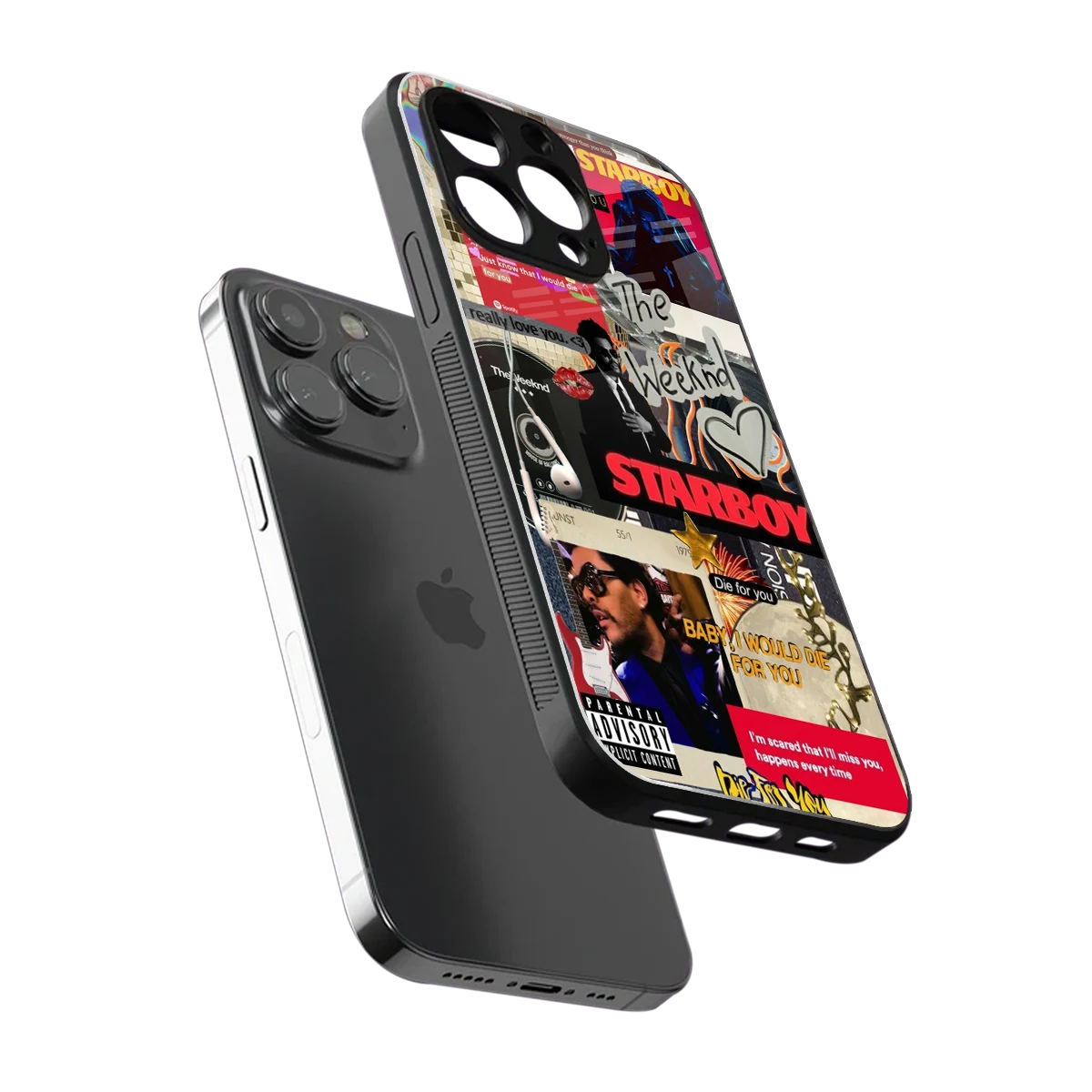 Stellar Starboy sleek iphone 16 pro max cover with tempered glass back and TPU edges