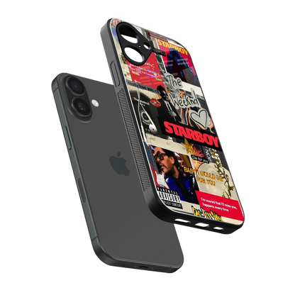Stellar Starboy sleek iPhone 16 cover with tempered glass back and TPU edges