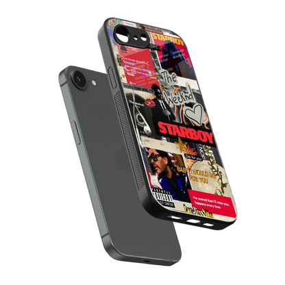Stellar Starboy sleek iphone 16e cover with tempered glass back and TPU edges