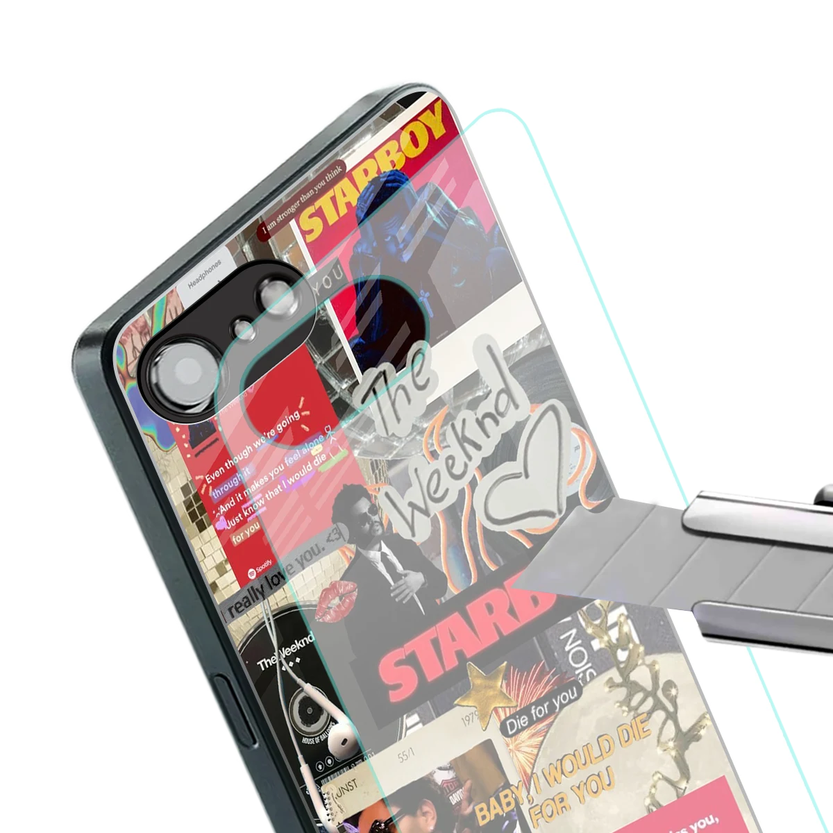 Stellar Starboy stylish phone case for iphone 16e | glossy glass and slim fit