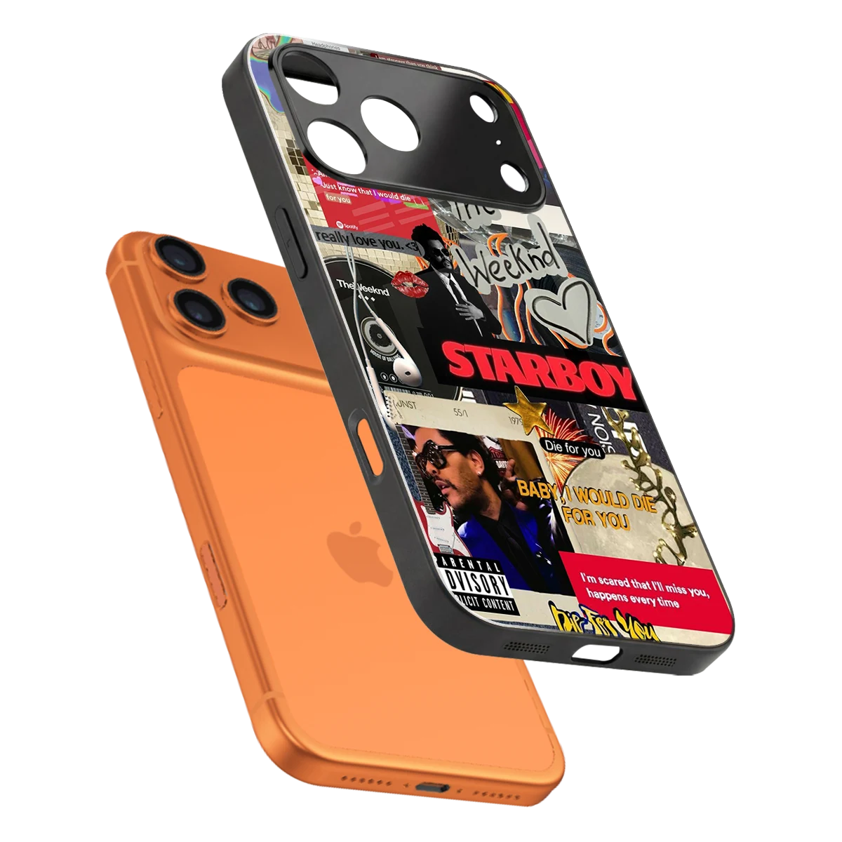 Stellar Starboy sleek iphone 17 pro cover with tempered glass back and TPU edges