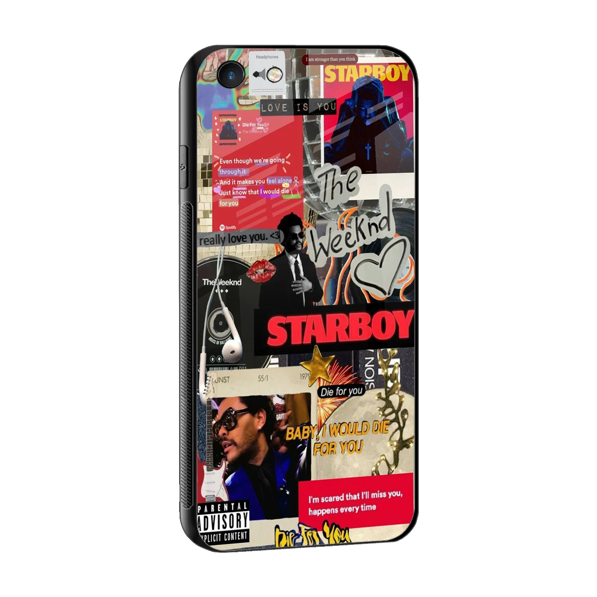 Stellar Starboy sleek iphone 6s cover with tempered glass back and TPU edges