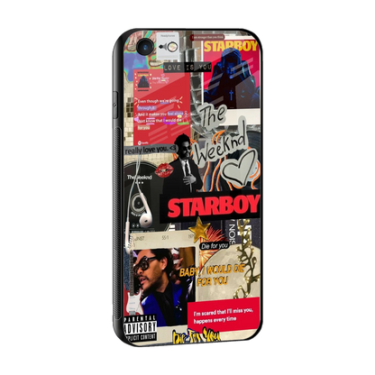 Stellar Starboy sleek iphone 6s cover with tempered glass back and TPU edges