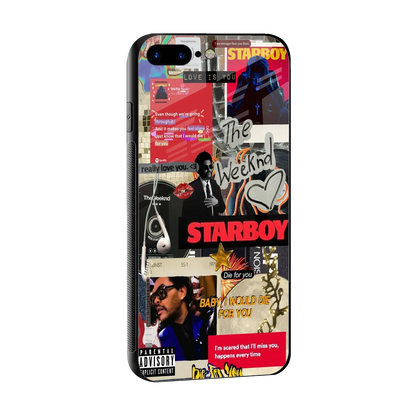 Stellar Starboy sleek iphone 8 plus cover with tempered glass back and TPU edges