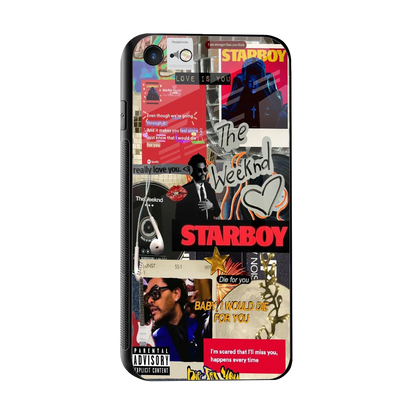 Stellar Starboy sleek iphone 7 cover with tempered glass back and TPU edges