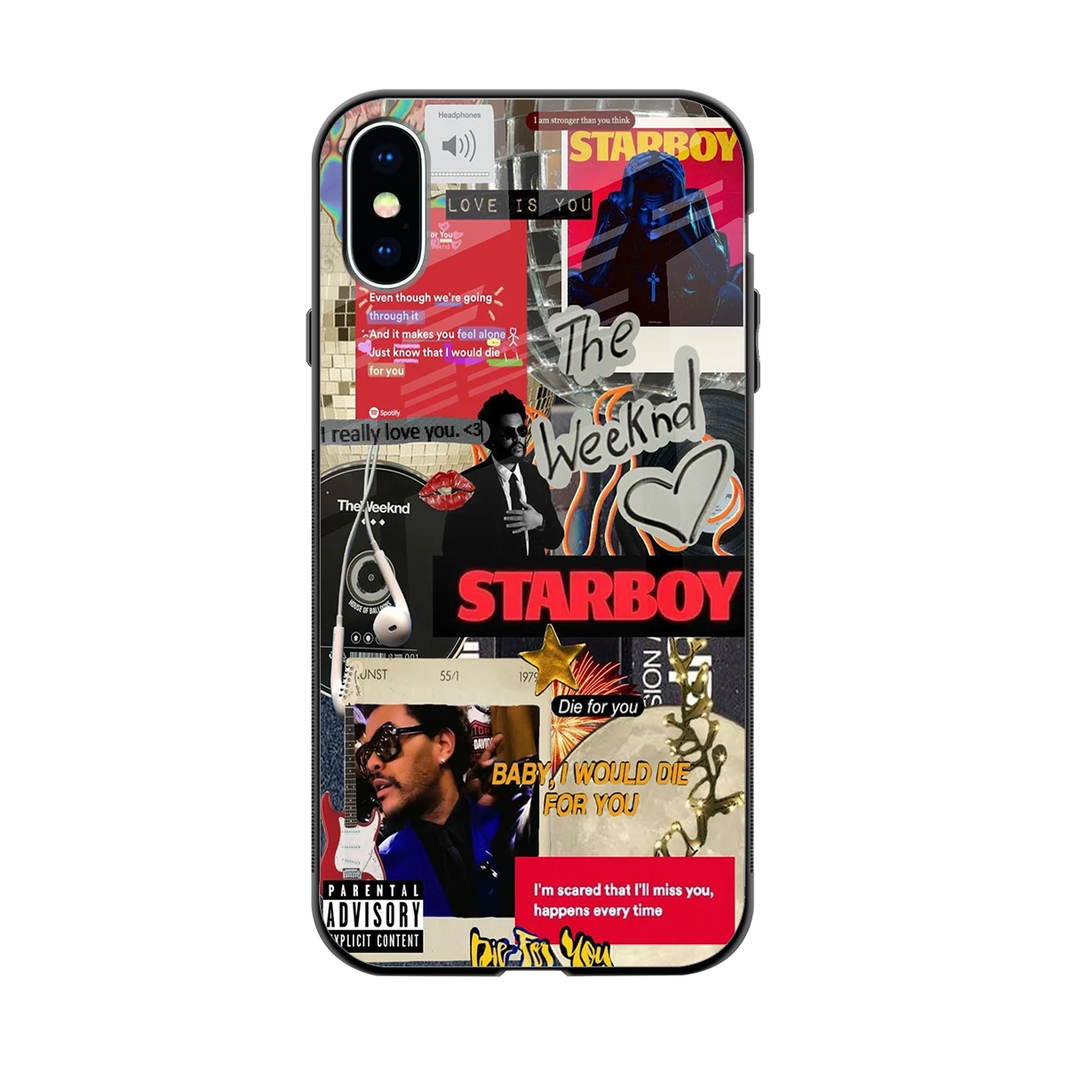 Stellar Starboy back phone cover | glass case for iphone xs