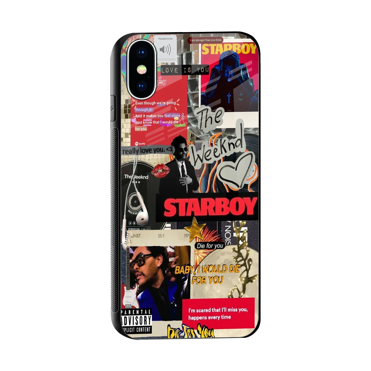 Stellar Starboy sleek iphone x cover with tempered glass back and TPU edges