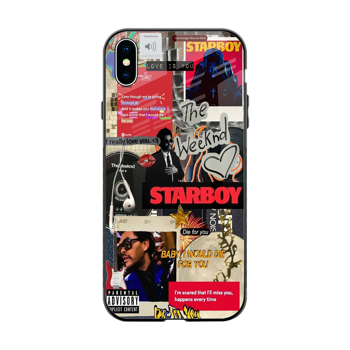 Stellar Starboy back phone cover | glass case for iphone xs max