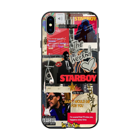Stellar Starboy back phone cover | glass case for iphone xs max