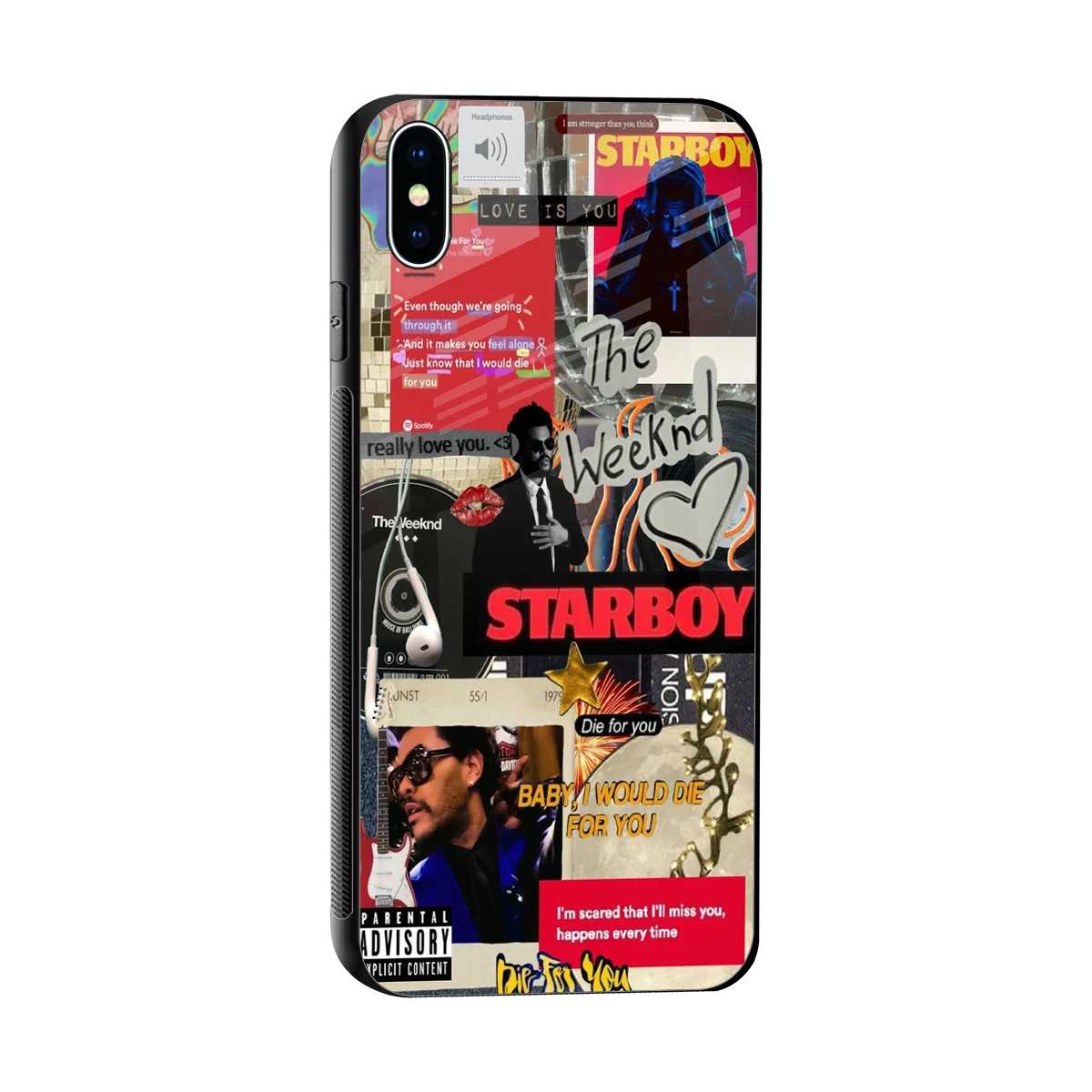 Stellar Starboy sleek iphone xs max cover with tempered glass back and TPU edges