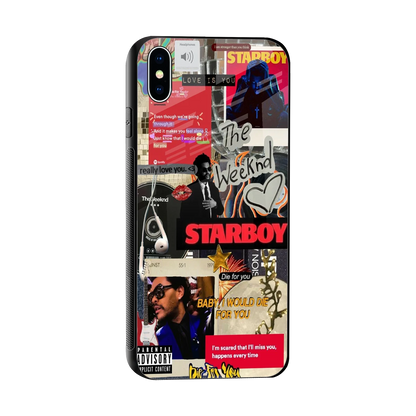 Stellar Starboy sleek iphone xs max cover with tempered glass back and TPU edges